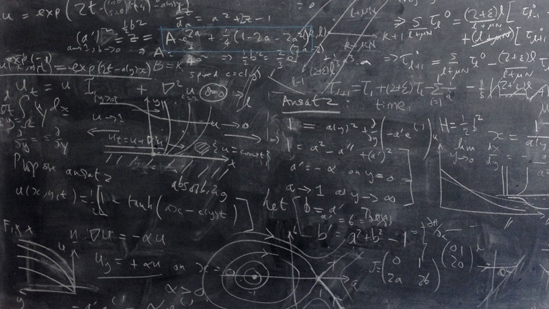 A mathematician's blackboard