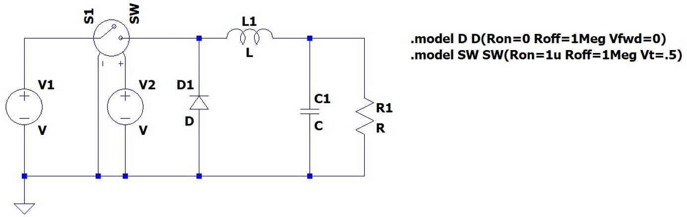 Modified buck converter schematic.