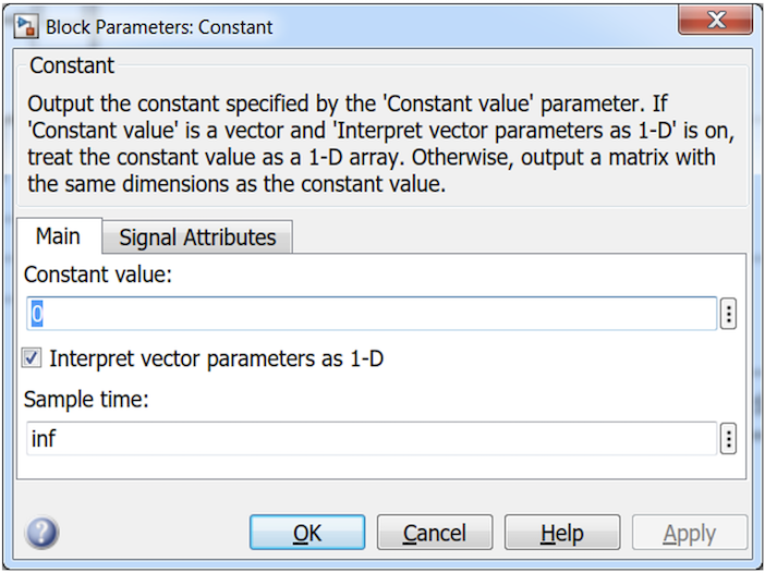 Generate a constant value of 0.