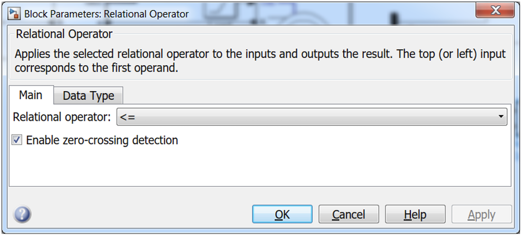 Relational operator.