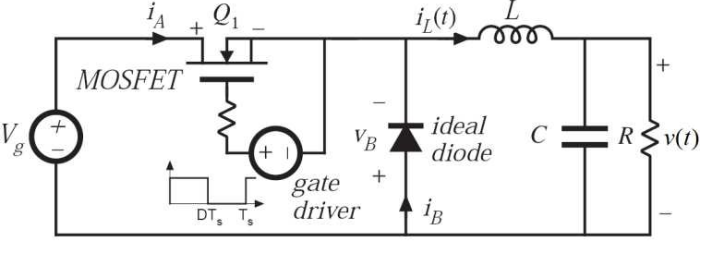 Buck DC/DC power converter circuit.