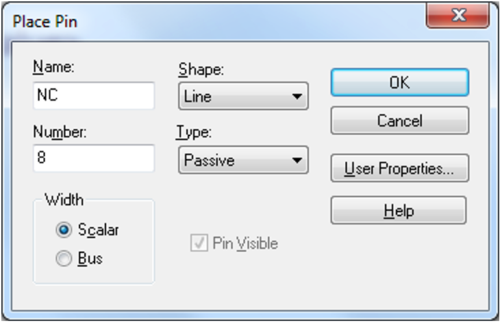 Add a Pin to a Part Schematic.