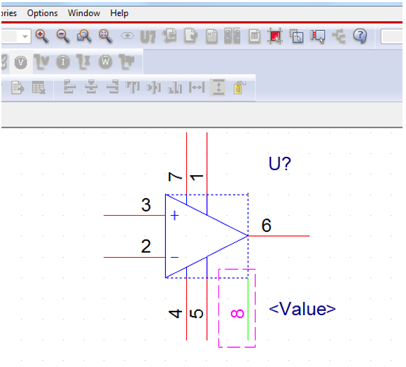 Adding a Pin to OpAmp Schematic.