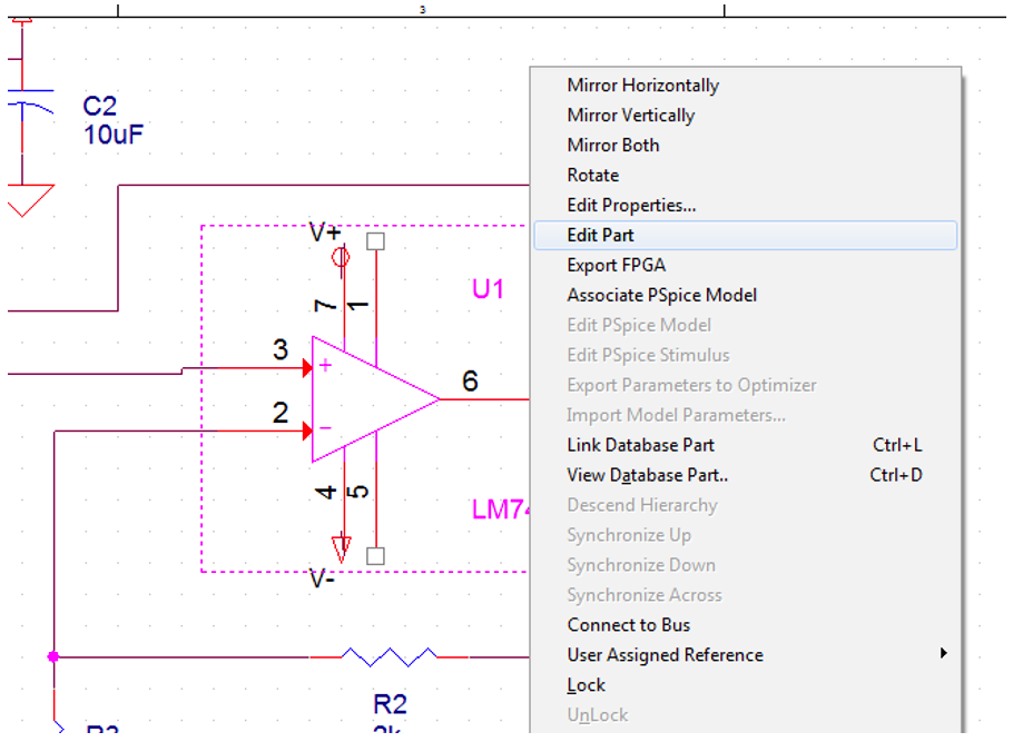 Edit a Part in Schematic Diagram.