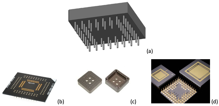 Generic Pins of 48 Pin (8*8) PGA Package and Different Components that use this Footprint: QFN/QFP to PGS Converter, Plastic Chip Holder Package and Ceramic Chip Holder Package.