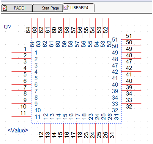 Schematic Library for 48pin PGA Package.