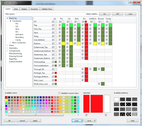 Colour Dialog Window.