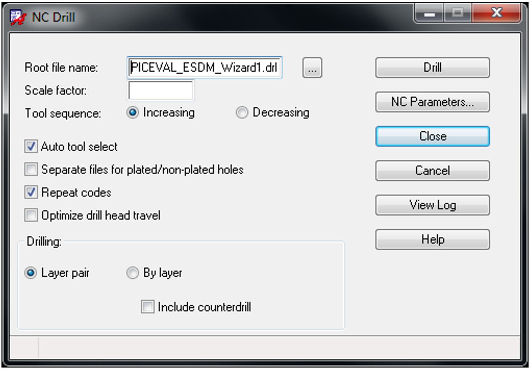 NC Drill File Generation.