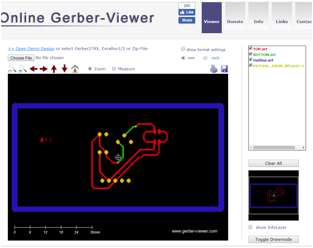 Online Gerber Viewer.