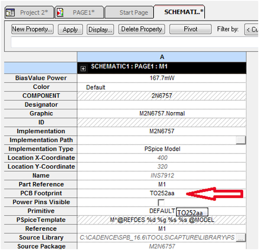 Reminder of How to Set the Component Footprint.