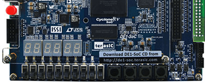 7 segment displays on FPGA board