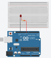 LED Connection to Arduino Circuit Diagram.