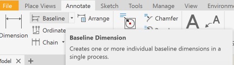 Baseline dimensioning button.