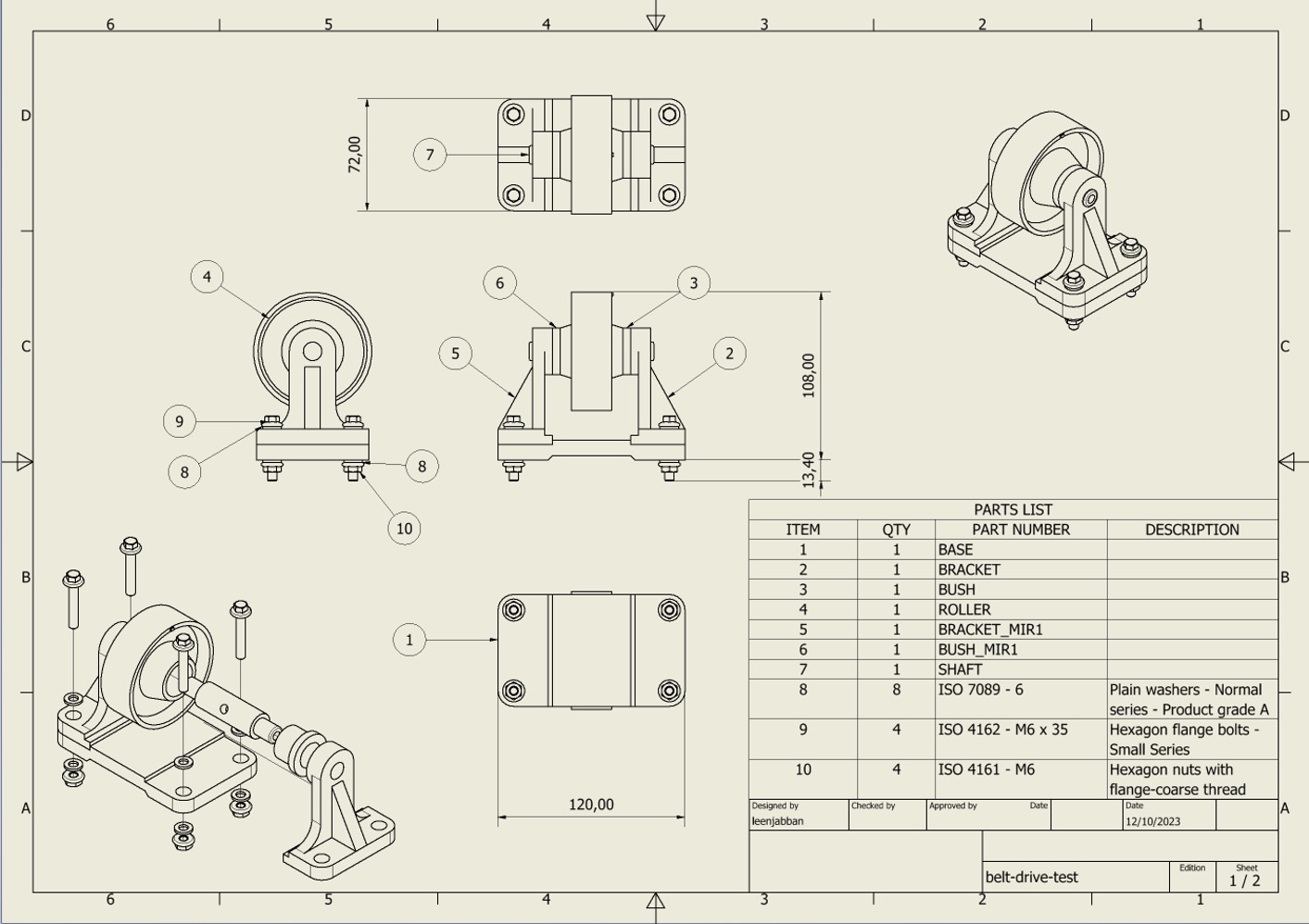 Example of Drawing up to this stage.